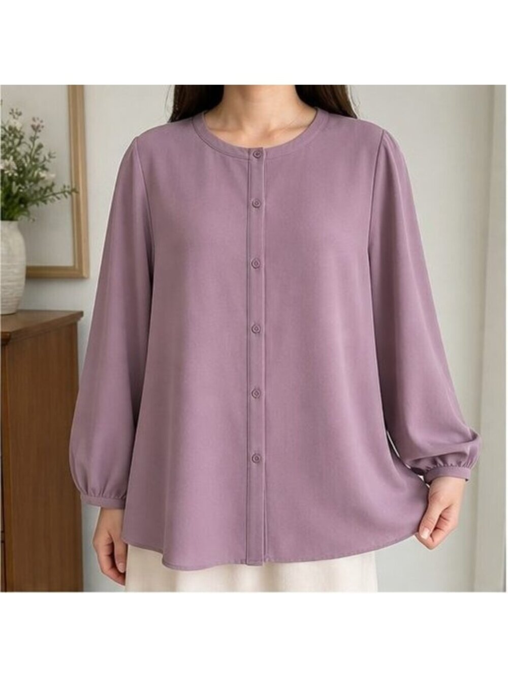 Mauve Puff Sleeve Top